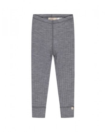 Rib Leggings   100  Merino Uld  Oeko-texâ  Grey Melange 110 116