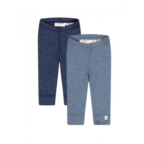 Rib Leggings 100 Merino Uld Oeko-texâ -pak 56 Blue Navy Melange