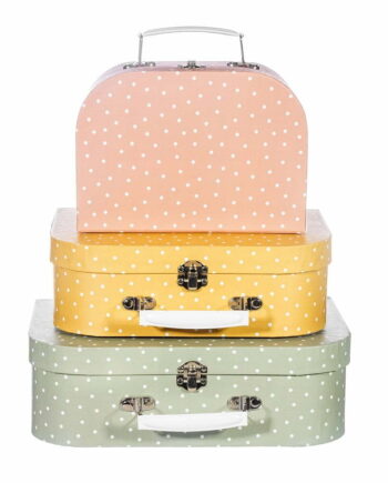 Sass   Belle Kuffertsæt Pastel Dots