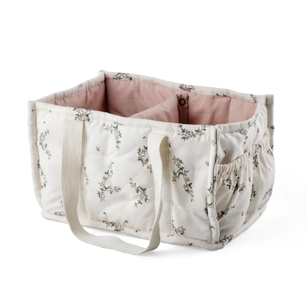 Sebra Pusleopbevaringskurv Med Hanke Powder Blossom