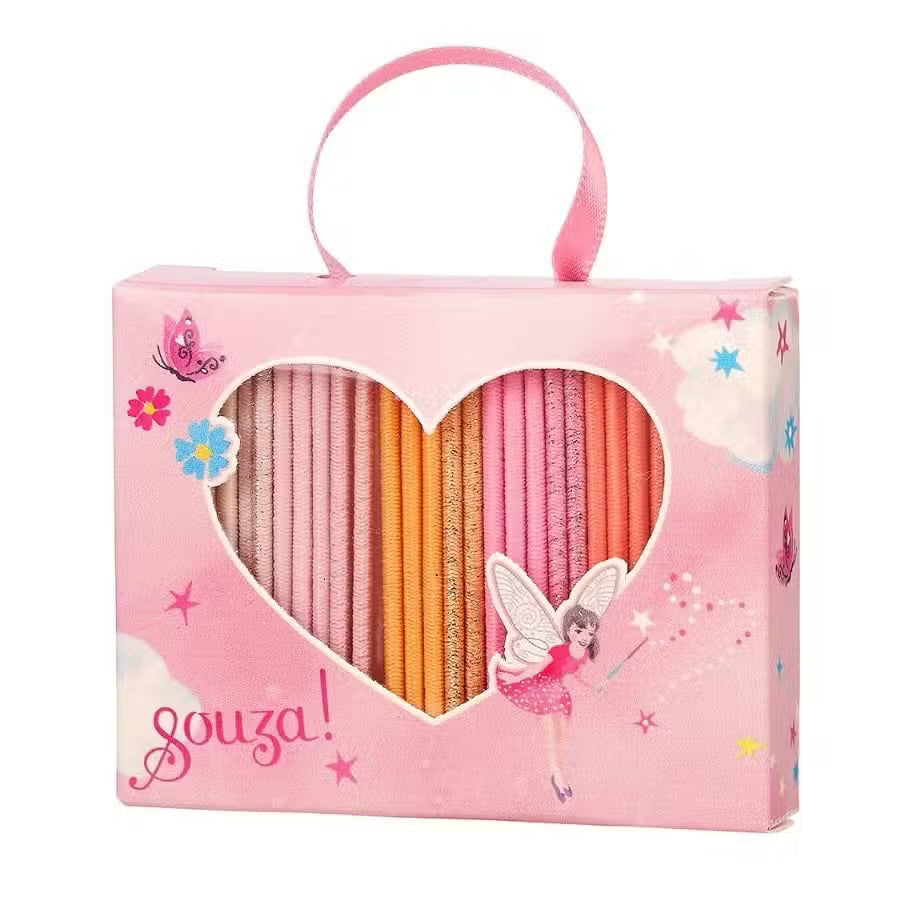 Souza Hårelastikker Cloe Pink 25 Stk