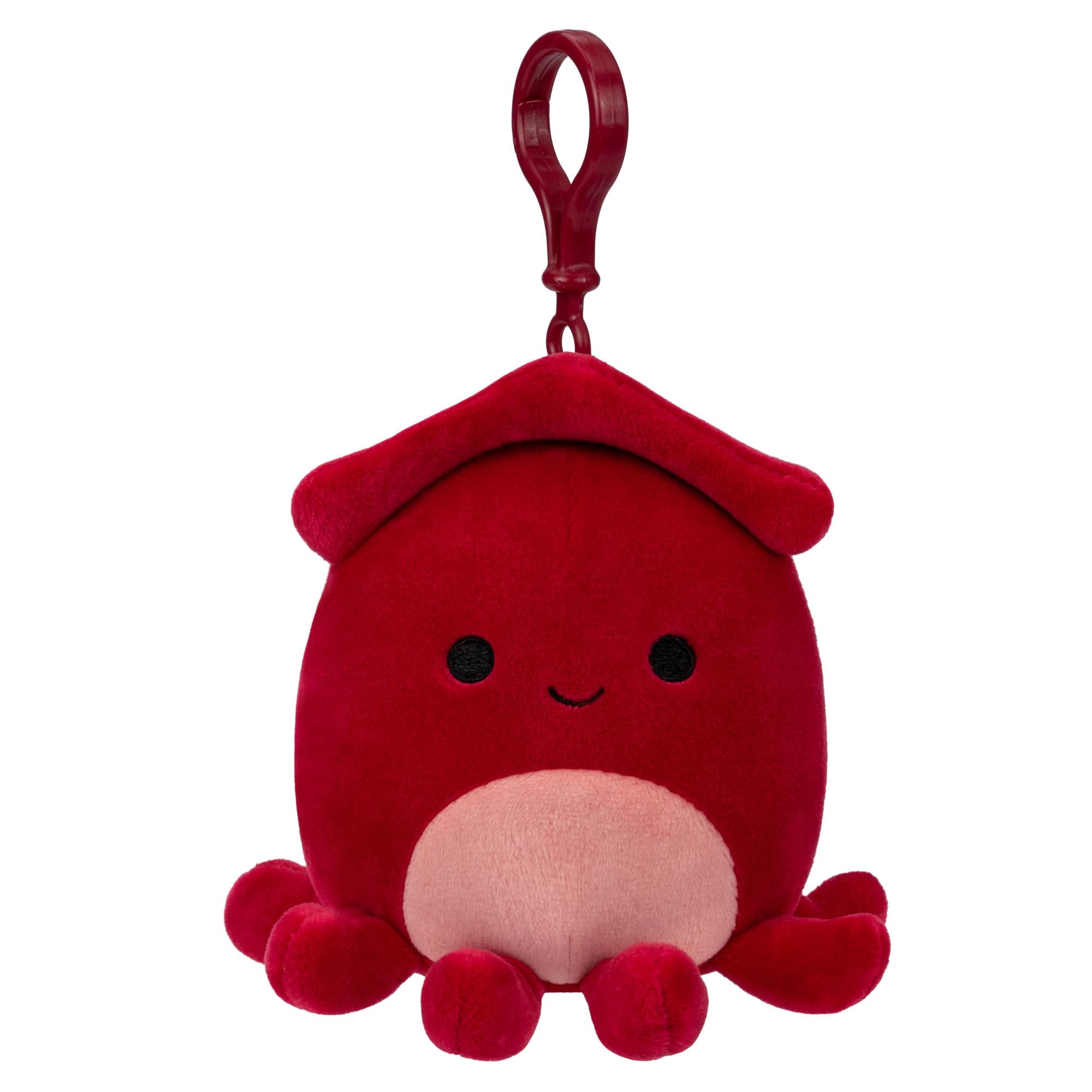 Squishmallows Clip On Altman The Red Squid   Cm