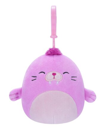 Squishmallows Clip On Pepper The Pink Walrus   Cm