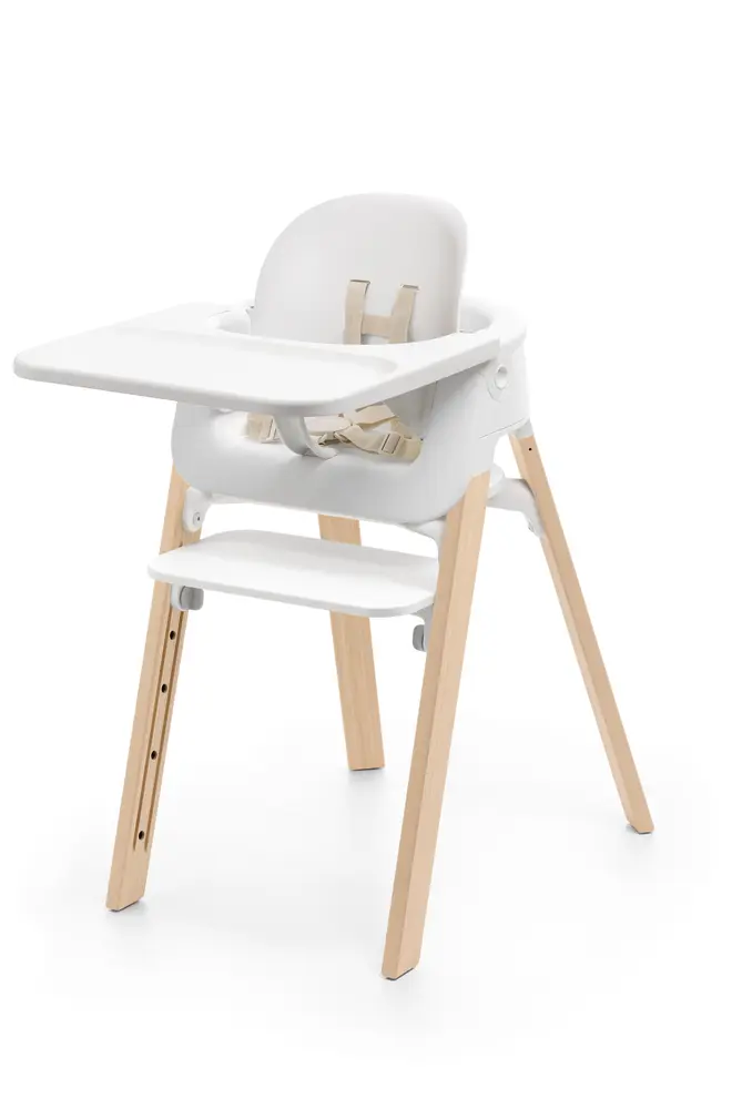 Stokke Steps Højstol Babyset Hvid Natur