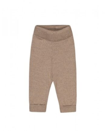 Strik Bukser   100  Merino Uld 50 56 Dark Beige