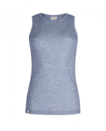Tank Top Til Dame   100  Merino Uld   Light Blue Melange