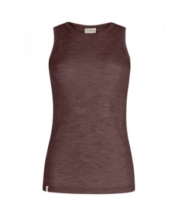 Tank Top Til Dame   100  Merino Uld Plum Melange