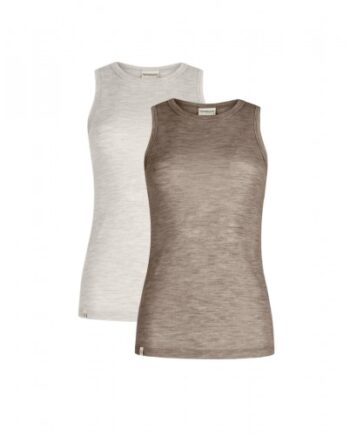 Tank Top Til Dame   100  Merino Uld   -pak   Nature Beige Melange