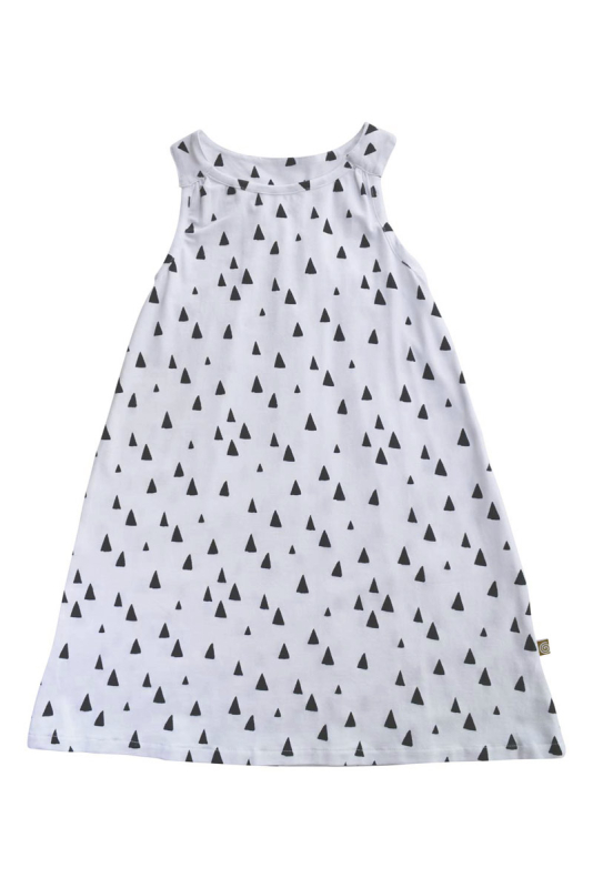 Tank-top Kjole Hvid Med Sejlprint