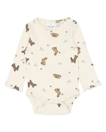 The New Siblings Venna Langærmet Rib Body Gardenia 68