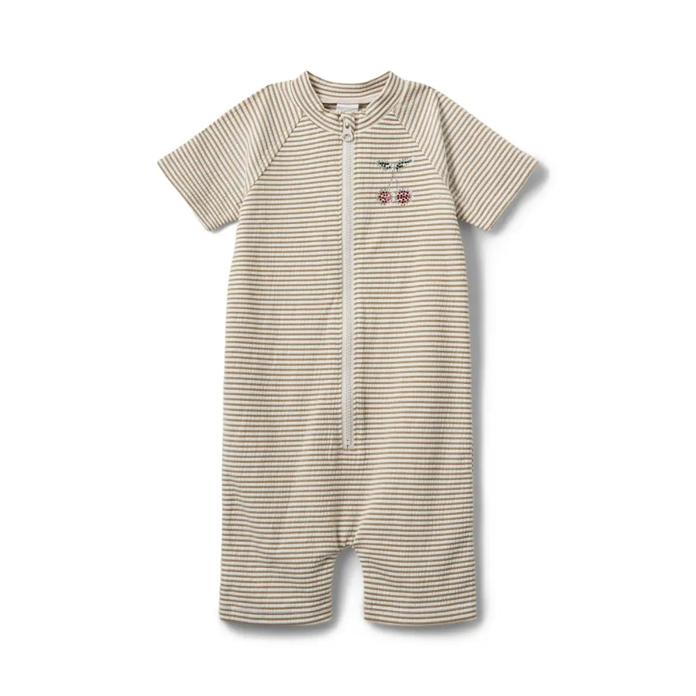Tilla Badedragt Warm Stone Stripe 104