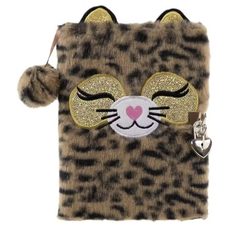 Tinka Dagbog Med Lås Leopard