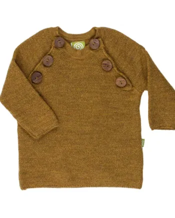 Uld Sweater Med Knapper Småbørn Messing