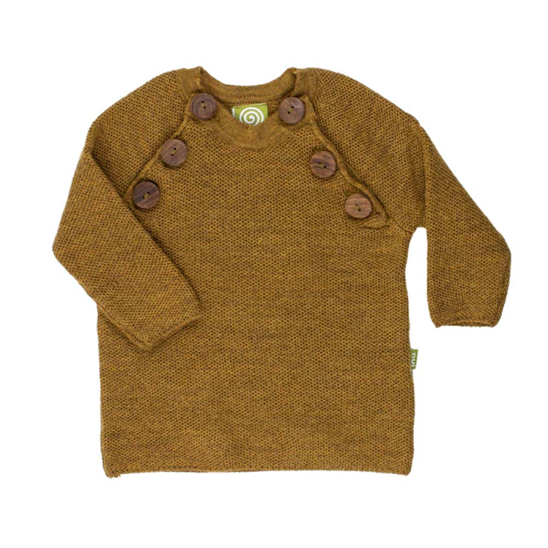 Uld Sweater Med Knapper Småbørn Messing
