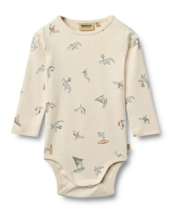 Wheat Freddie Langærmet Body Whale Friends 74