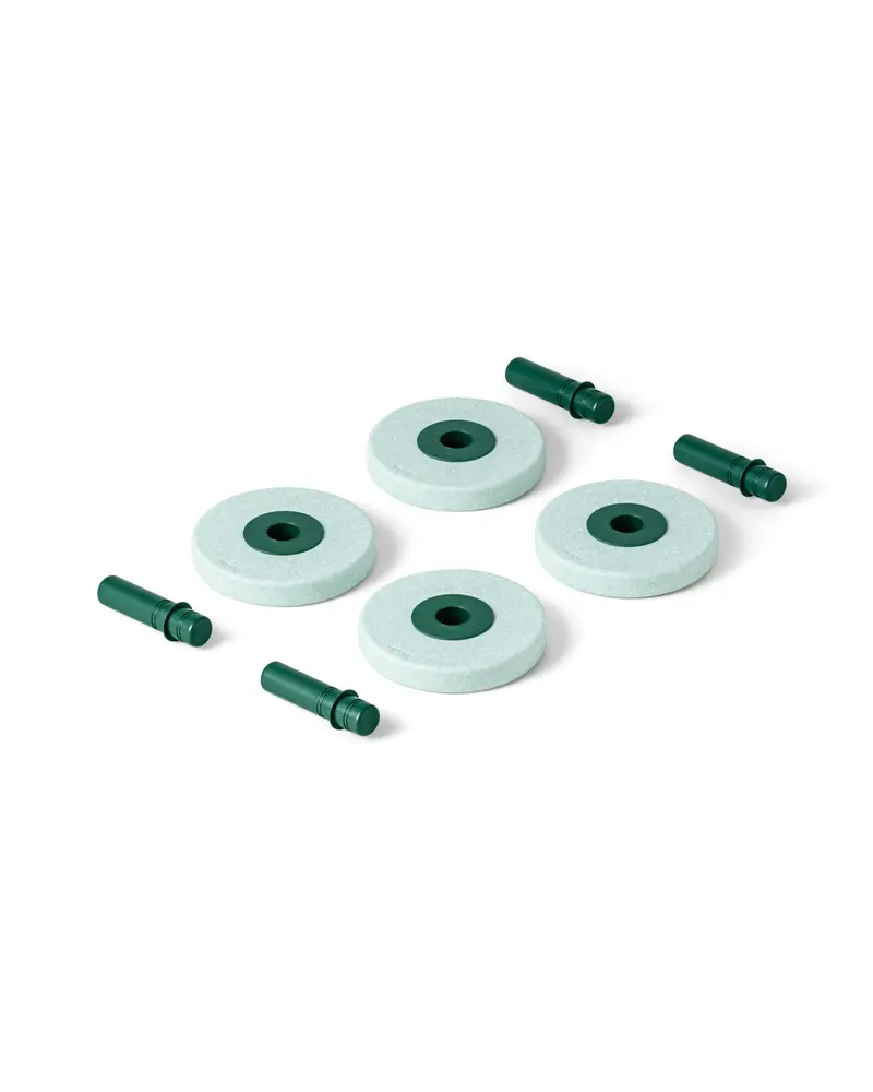 Foam Wheels Ocean Mint   Forest Green