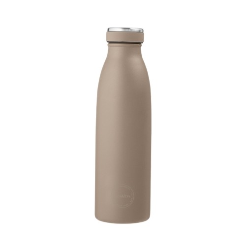 Aya Ida Drinking Bottle Drikkeflaske Med Låg 500 Ml Dusty Brown