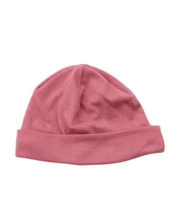 Baby Beanie Uldhue Dark Coral