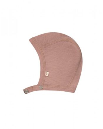 Baby Hjelm Med Trykknapper   100  økologisk Merino Uld  Tynd Kvalitet   Lag Stof 50 56 Soft Rose