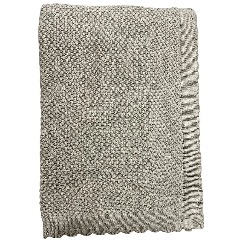 Baby Plaid Bomuld Strikket Imp 457 Mos Grøn