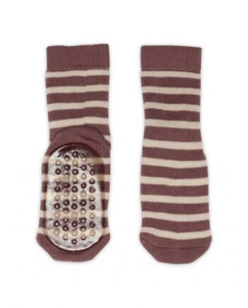 Baby Strømpe   Merino Uld Med Anti-slip 22 24 Rose Taupe