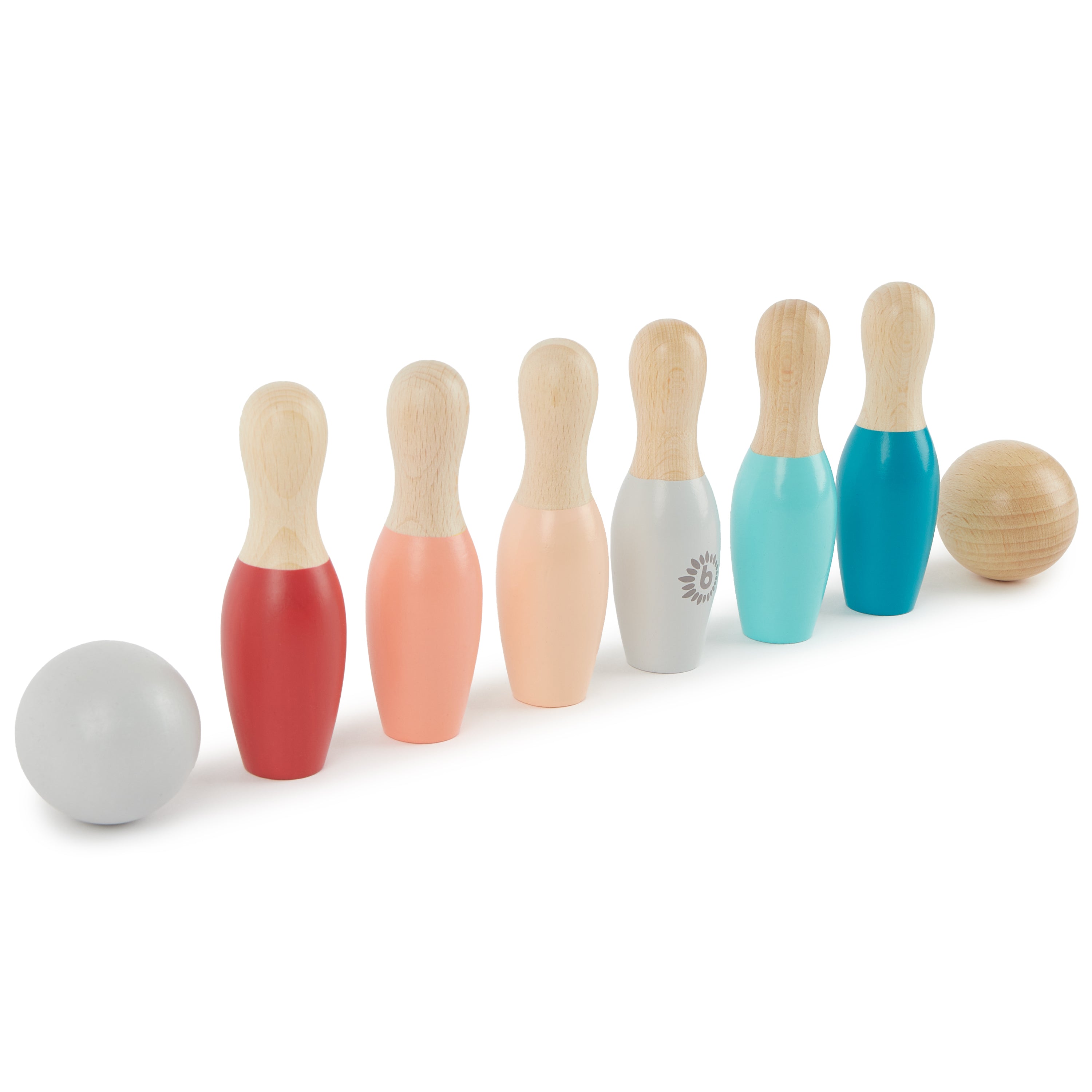 Babynohr Mini Bowlingsæt Med Kegler Og Bolde  Multifarvet Babynohr Dk