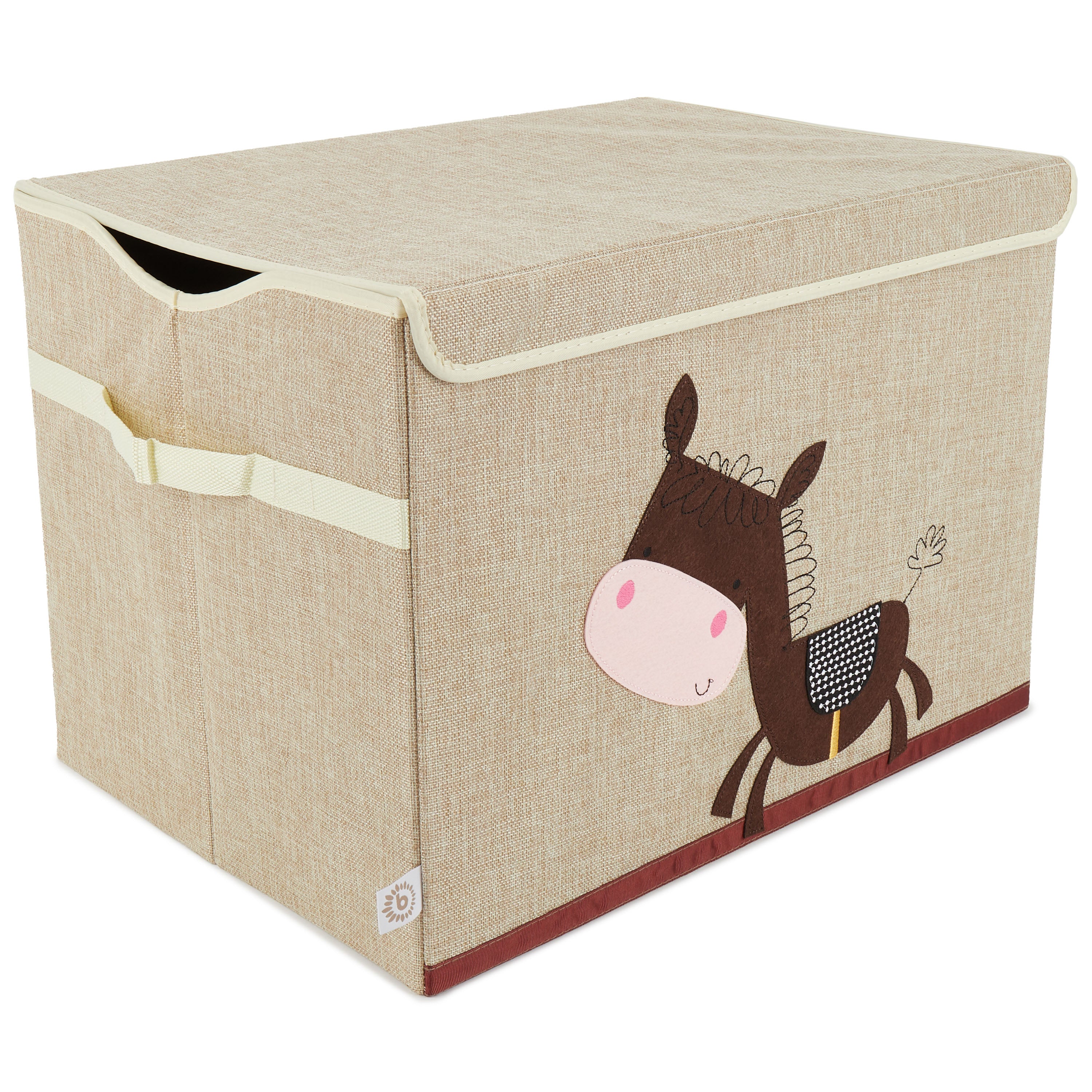 Babynohr Opbevaringskasse   Canvas Med Låg  æsel Babynohr Dk