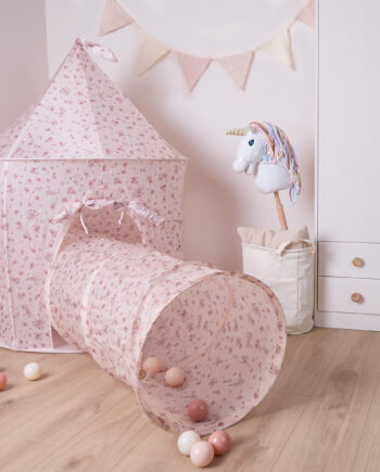 Babynohr Popup Legetelt   Rosa  Dreamy Flowers Babynohr Dk