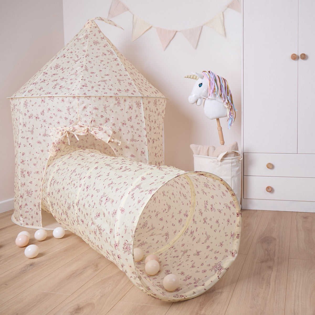 Babynohr Popup Legetelt Med Blomstermønster  Vintage Flowers Babynohr Dk