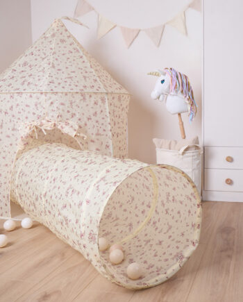 Babynohr Popup Legetunnel Med Blomstermønster  Vintage Flowers Babynohr Dk