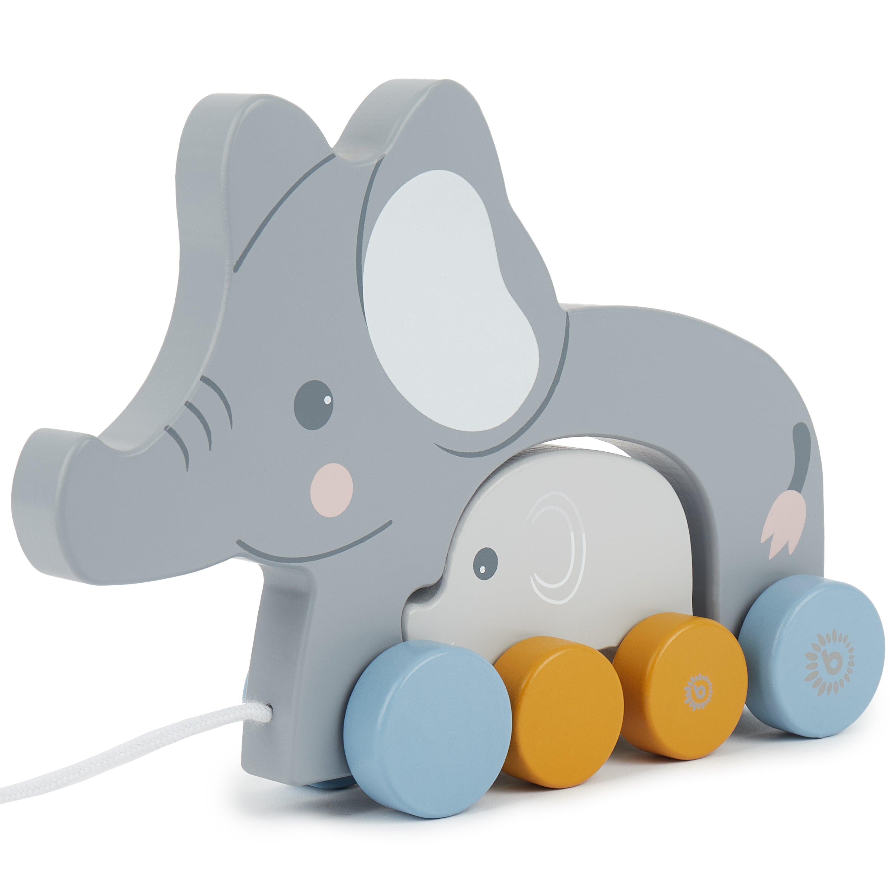 Babynohr Trækkedyr   Træ  Elefant Med Unge Babynohr Dk