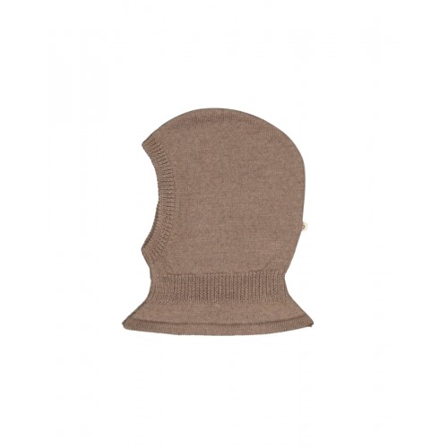 Balaclava   Strik Af 100   Merino Uld 62 68 Dark Beige