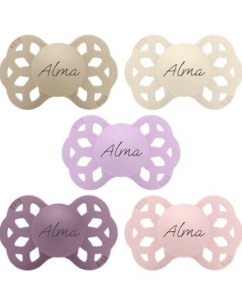 Bibs Infinity  Str      -  Mdr  Anatomisk Silikone  Sutter Med Navn    -pak