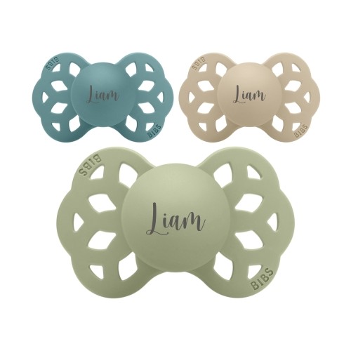 Bibs Infinity Str - Mdr Anatomisk Silikone Sutter Med Navn