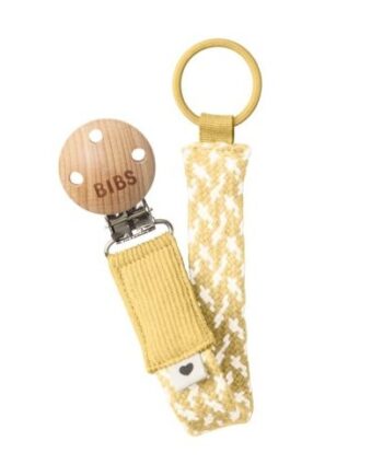 Bibs Paci Braid  Suttesnor  Pale Butter   Ivory