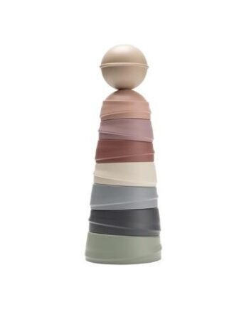 Bibs Wobbly Tower  Stabletårn  Pastel Rainbow