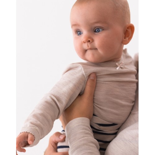 Body Med Knapper   100  Merino Uld  Oeko-texâ  Nature Melange 56