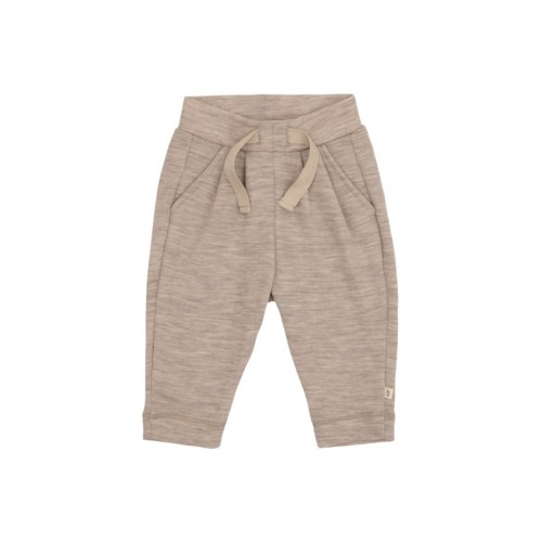 Bukser Med Snor   Taljen   100  Merino Uld Til Baby Beige Melange 62
