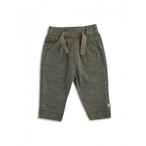 Bukser Med Snor   Taljen   100  Merino Uld Til Baby Moss Melange 62