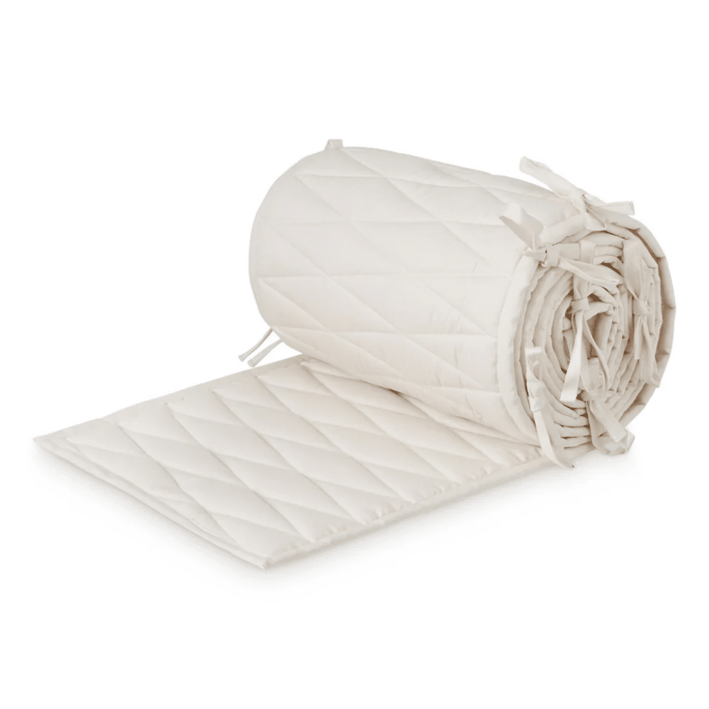 Cam Cam Copenhagen Sengerand Med Harlequin-broderi Light Sand