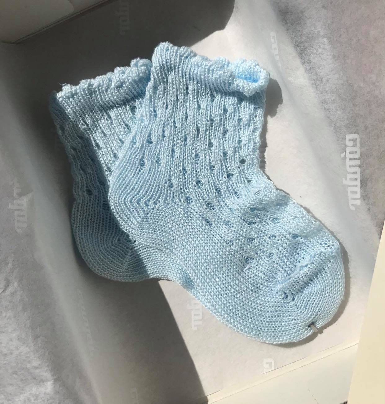 Condor Babysokker   Hulmønster Baby Lyseblå  -  Mdr