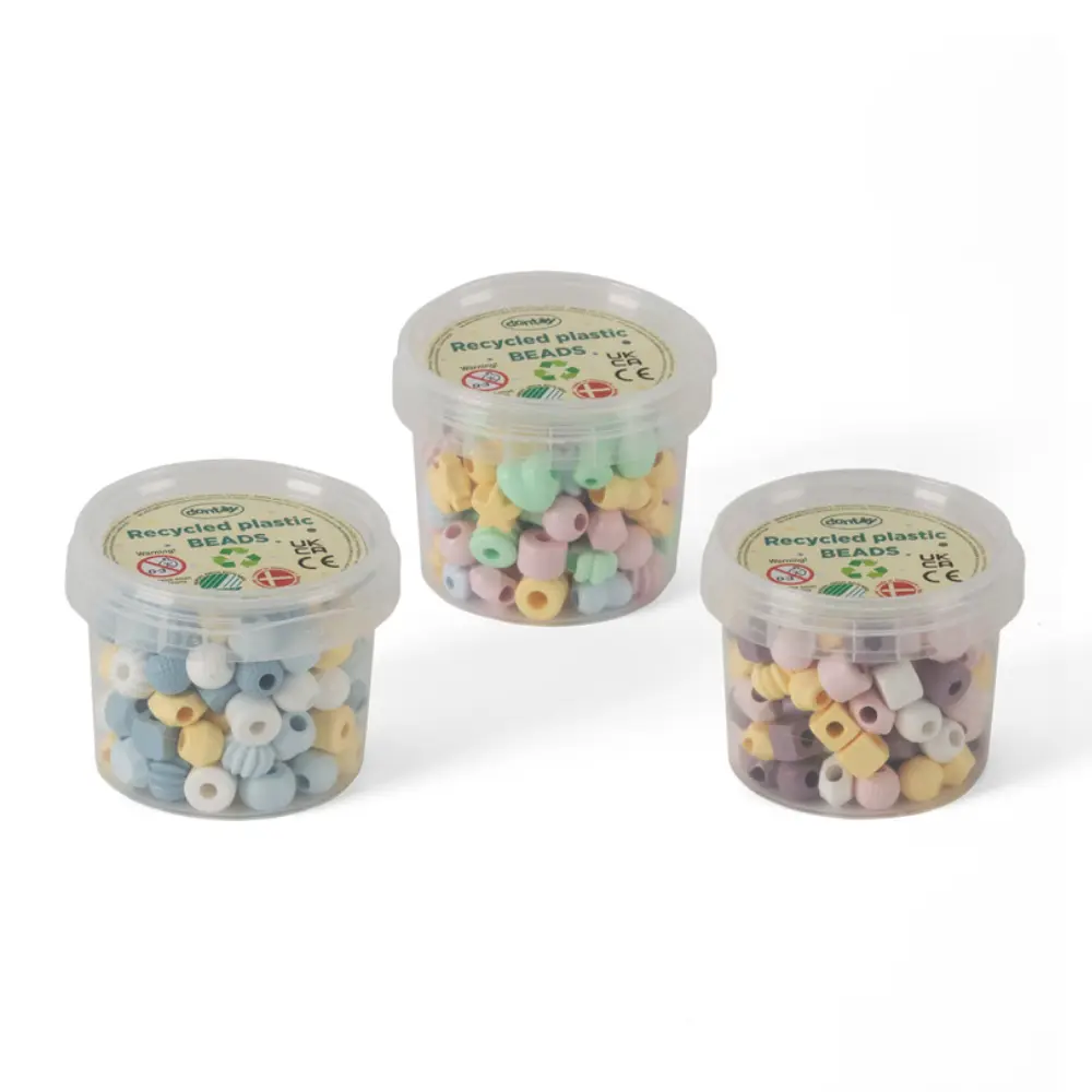 Dantoy Recycled Pastelperler 125 Stk   Farvekombinationer