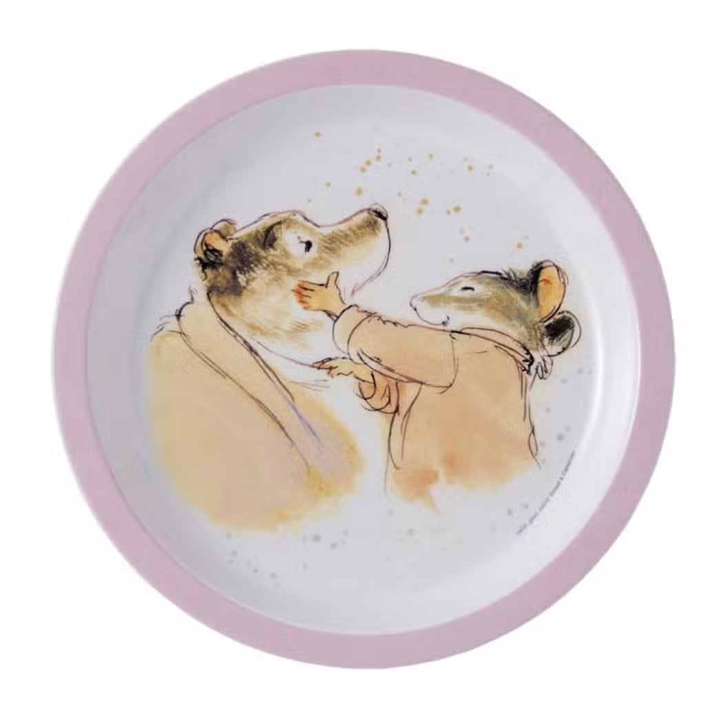 Ernest Og Celestine Tallerken Lyserød