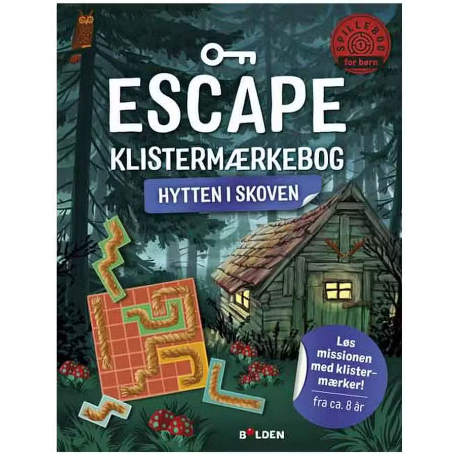 Escape Klistermærkebog Hytten   Skoven