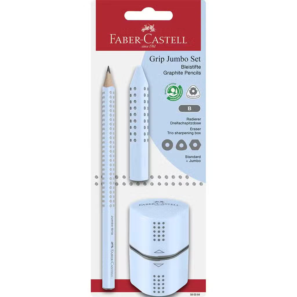 Faber Castell Blyantsæt Jumbo Lyseblå