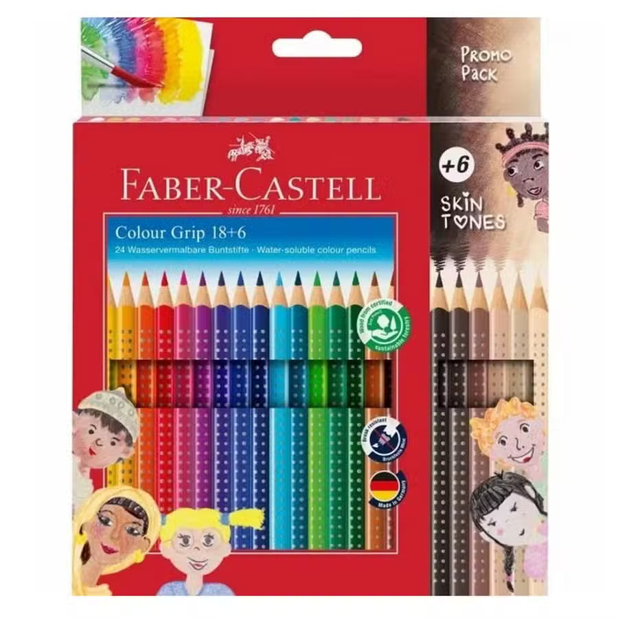 Faber Castell Farveblyanter Med Hudfarver 24 Pak