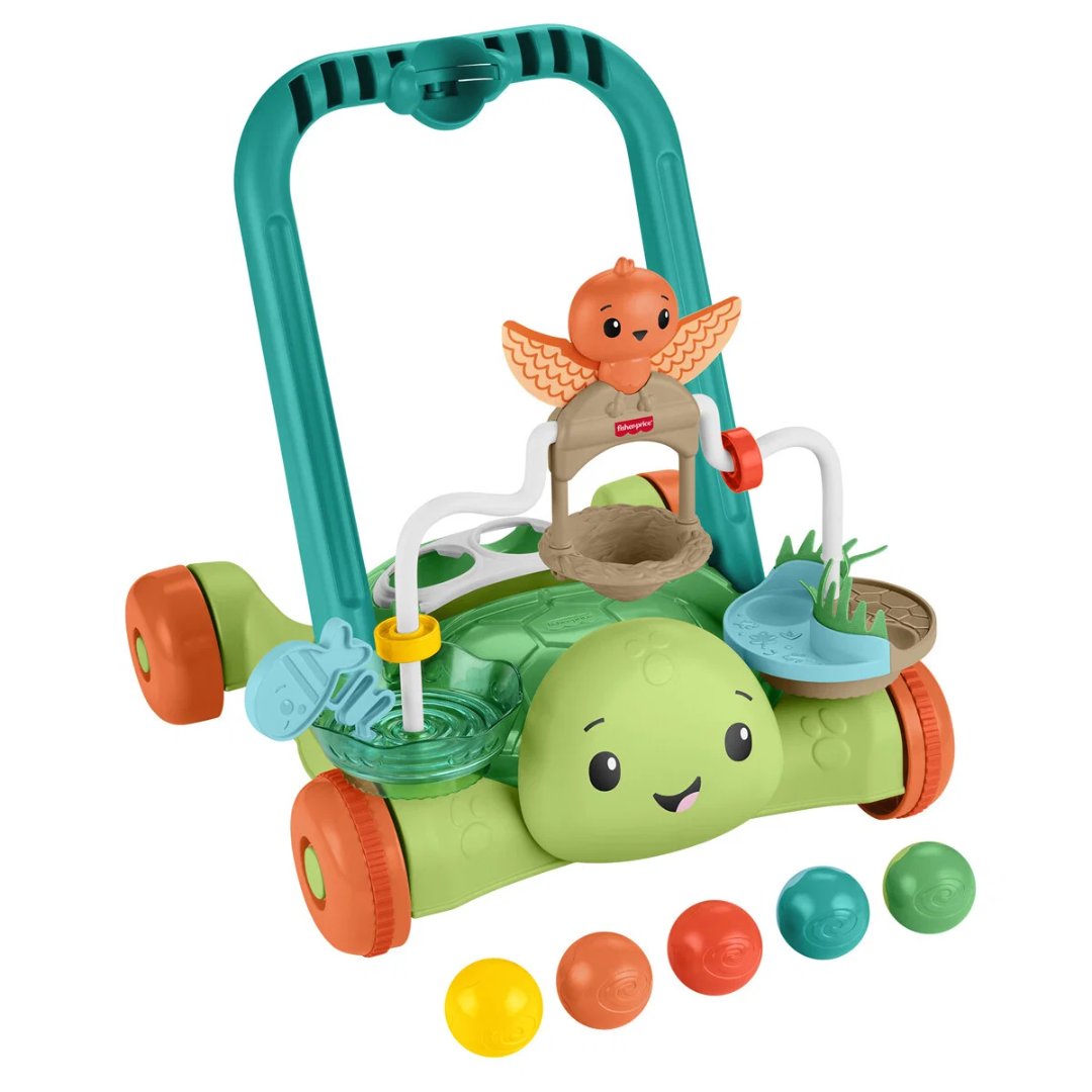 Fisher-price Skildpadde Gåvogn Med Bolde