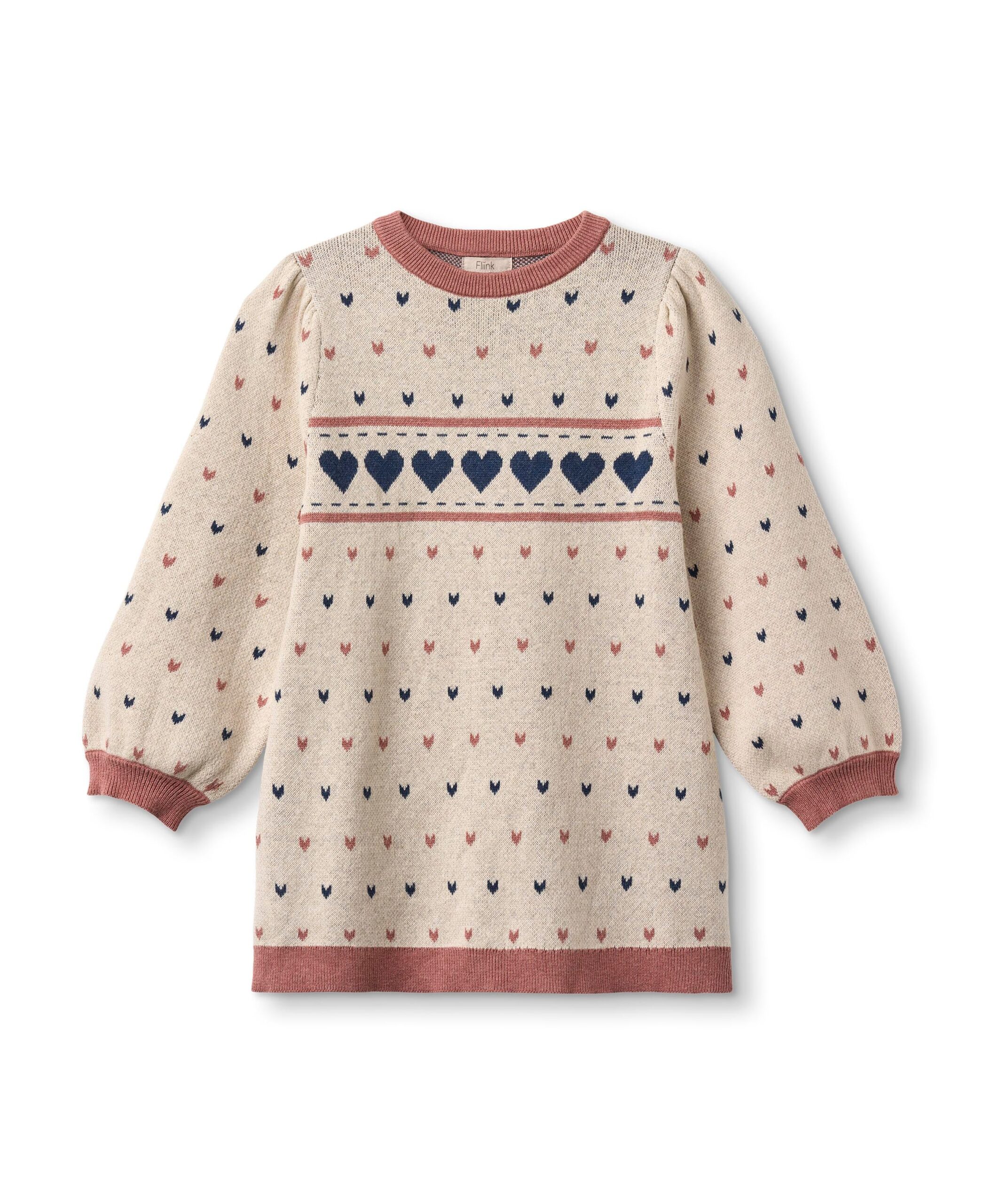 Fliink Nova Multi Heart Dress Sandshell 86 Cm