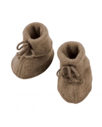 Futter Med Bindebånd   100  Merino Uld Til Baby     :   Cm  Walnut Melange