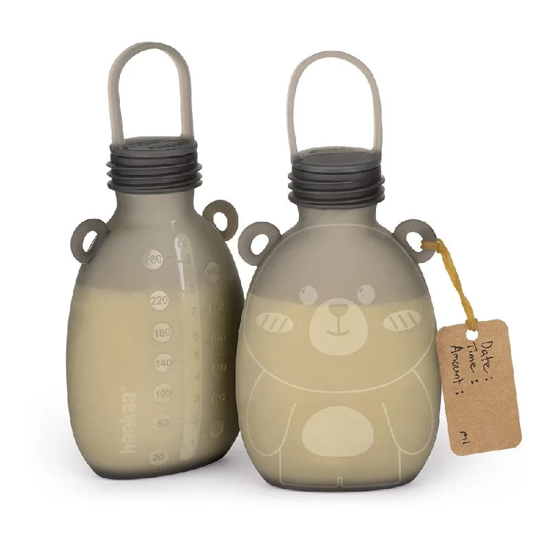 Haakaa Happii Bear Silikonepose Stk 260ml